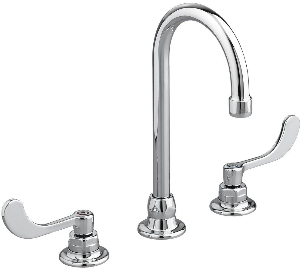 American Standard Polished Chrome Two Handle Widespread Bathroom Sink Faucet 