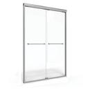 70 x 58-1/2 in. Tub and Shower Door with Clear Glass in Brushed Nickel