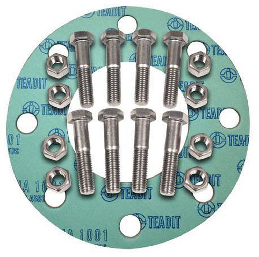 FNW&reg; Green 3 x 1/8 in. Non-Asbestos, Carbon Steel 300# Nut, Bolt and Gasket Kit 