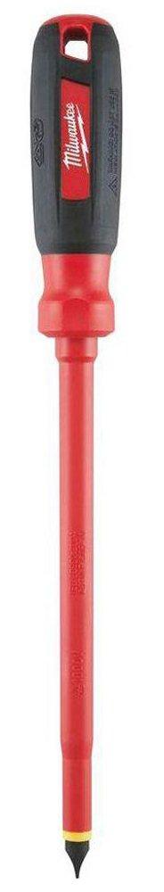 Milwaukee&reg; Silver Manual Slotted Screwdriver 