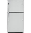 GE&reg; Stainless Steel 32-7/8 in. 21.1 cu. ft. Top Mount Freezer Refrigerator 