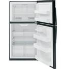 GE&reg; Black 32-7/8 in. 21.2 cu. ft. Top Mount Freezer Refrigerator 