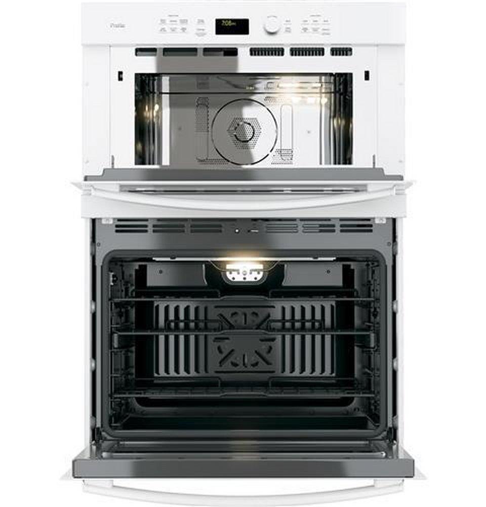 GE&reg; White on White 29-3/4 in. 6.7 cf Built-in Electric Double Wall Oven with Convection 