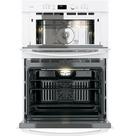 GE&reg; White on White 29-3/4 in. 6.7 cf Built-in Electric Double Wall Oven with Convection 