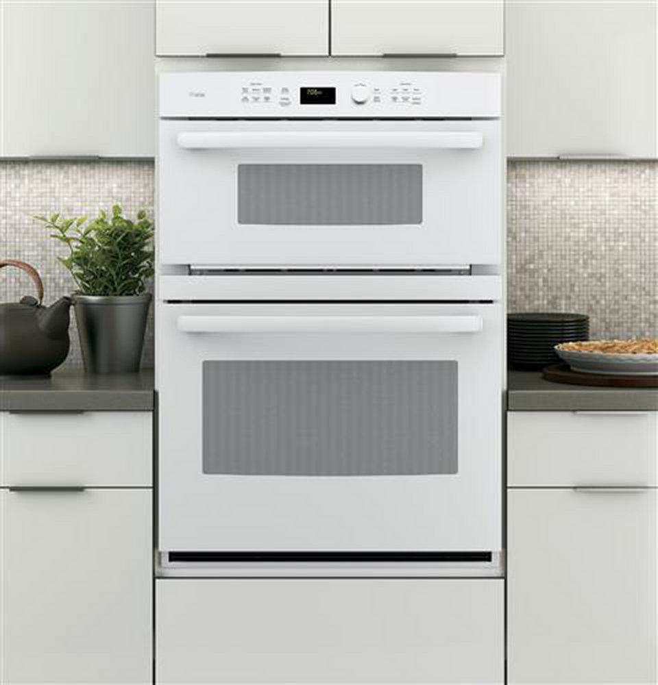 GE&reg; White on White 29-3/4 in. 6.7 cf Built-in Electric Double Wall Oven with Convection 