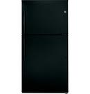 GE® Black 32-7/8 in. 15.1 cu. ft. Top Mount Freezer Refrigerator