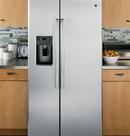 GE&reg; Stainless Steel 35-3/4 in. 16.07 cu. ft. Side-By-Side Refrigerator 