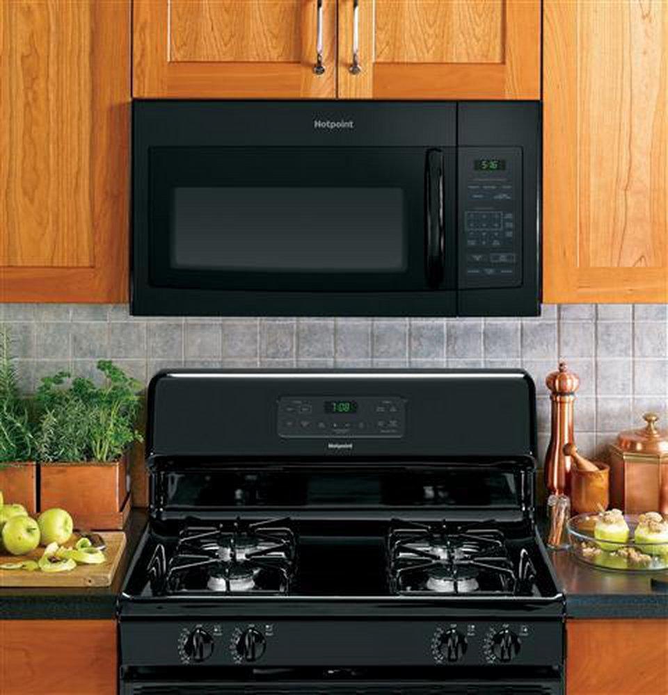 GE Hotpoint Black 1.6 cu. ft. 1000 W External Over-the-Range Microwave 