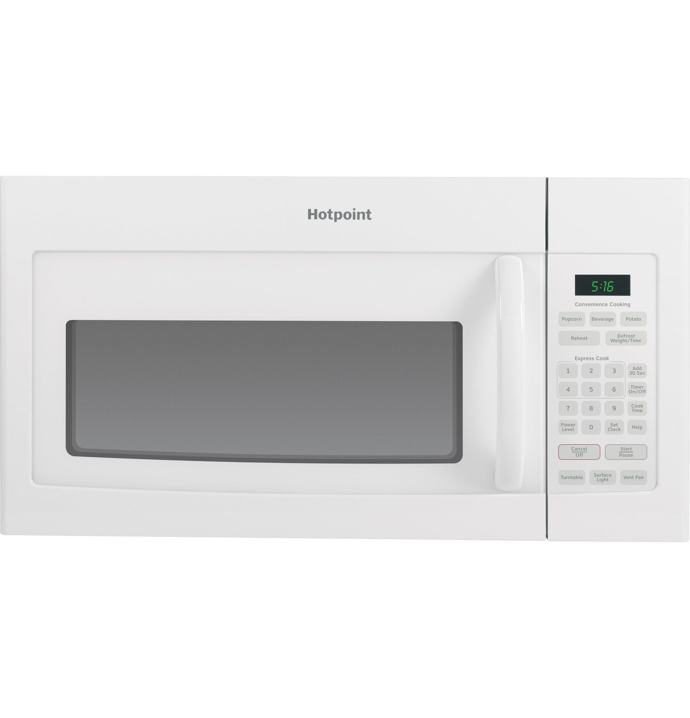 GE Hotpoint White 1.6 cu. ft. 1000 W External Over-the-Range Microwave 