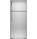 GE&reg; Stainless Steel 28 in. 13.51 cu. ft. Top Mount Freezer Refrigerator 