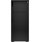 GE&reg; Black 28 in. 13.51 cu. ft. Top Mount Freezer Refrigerator 