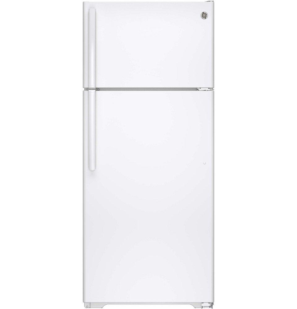 GE&reg; White 28 in. 13.51 cu. ft. Top Mount Freezer Refrigerator 