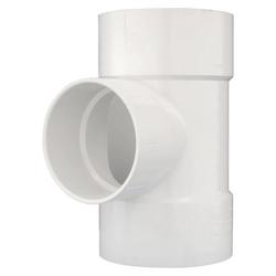 16 x 6 in. PVC DWV Straight Tee (Fabricated)