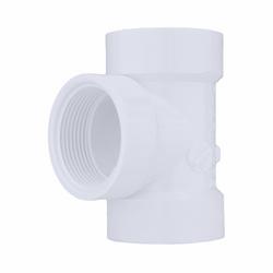 10 x 6 in. PVC DWV Cleanout Tee (Without Plug)