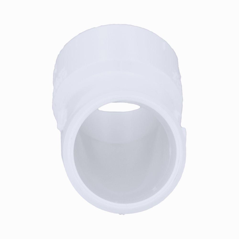 White PVC DWV 45&deg; Street Elbow (Fabricated) 