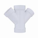 White PVC DWV Double Wye (Fabricated) 