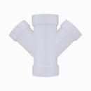 White PVC DWV Double Wye (Fabricated) 