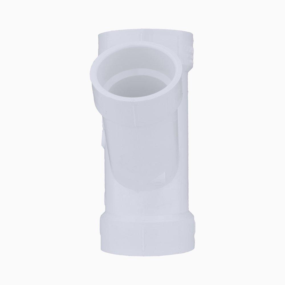 White PVC DWV Double Wye (Fabricated) 