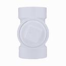 White PVC DWV Cleanout Tee with Plug (Fabricated) 