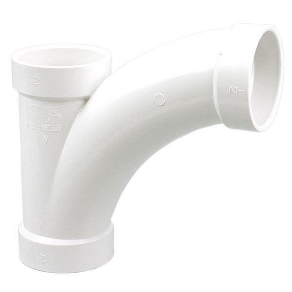 White PVC DWV 2-Piece Combination Wye (Fabricated) 