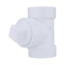White PVC DWV Cleanout Tee with Plug (Fabricated) 