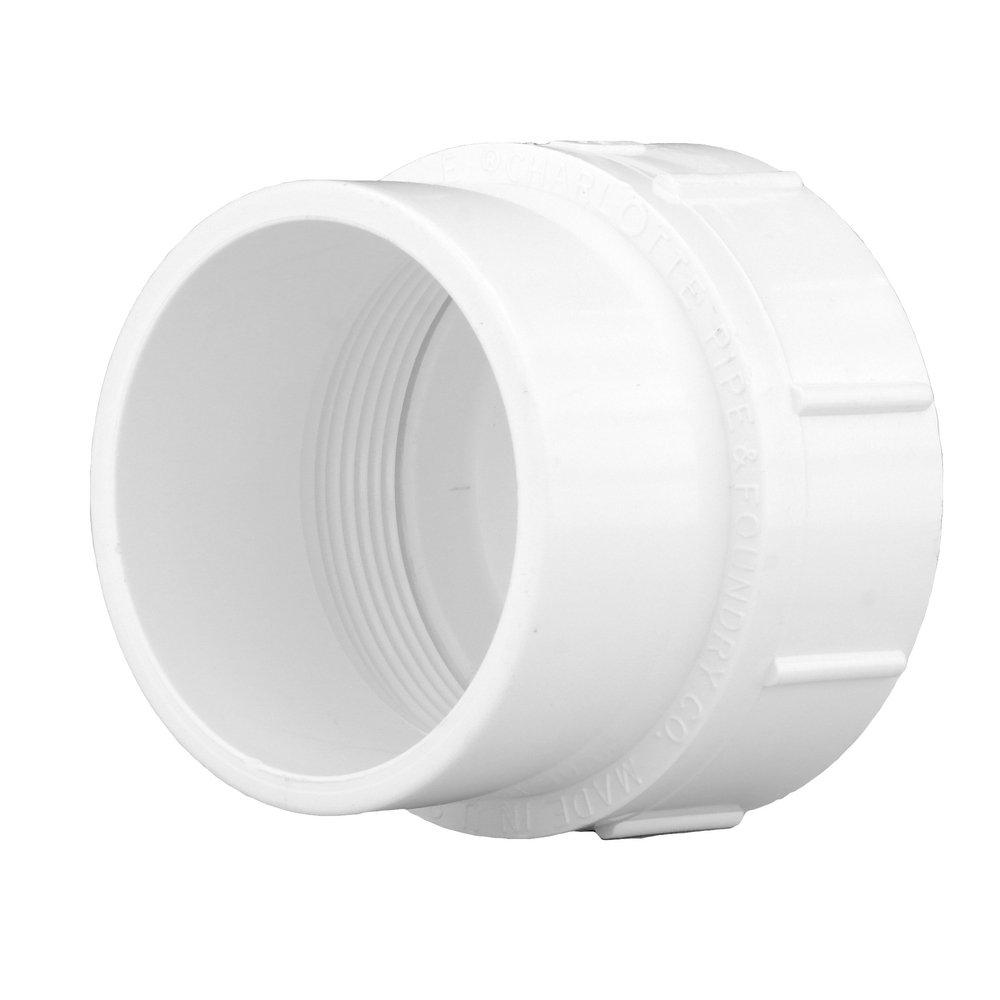 White PVC DWV Fitting Cleanout with Plug 