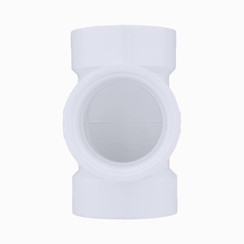 White PVC DWV Cleanout Tee (Without Plug) 