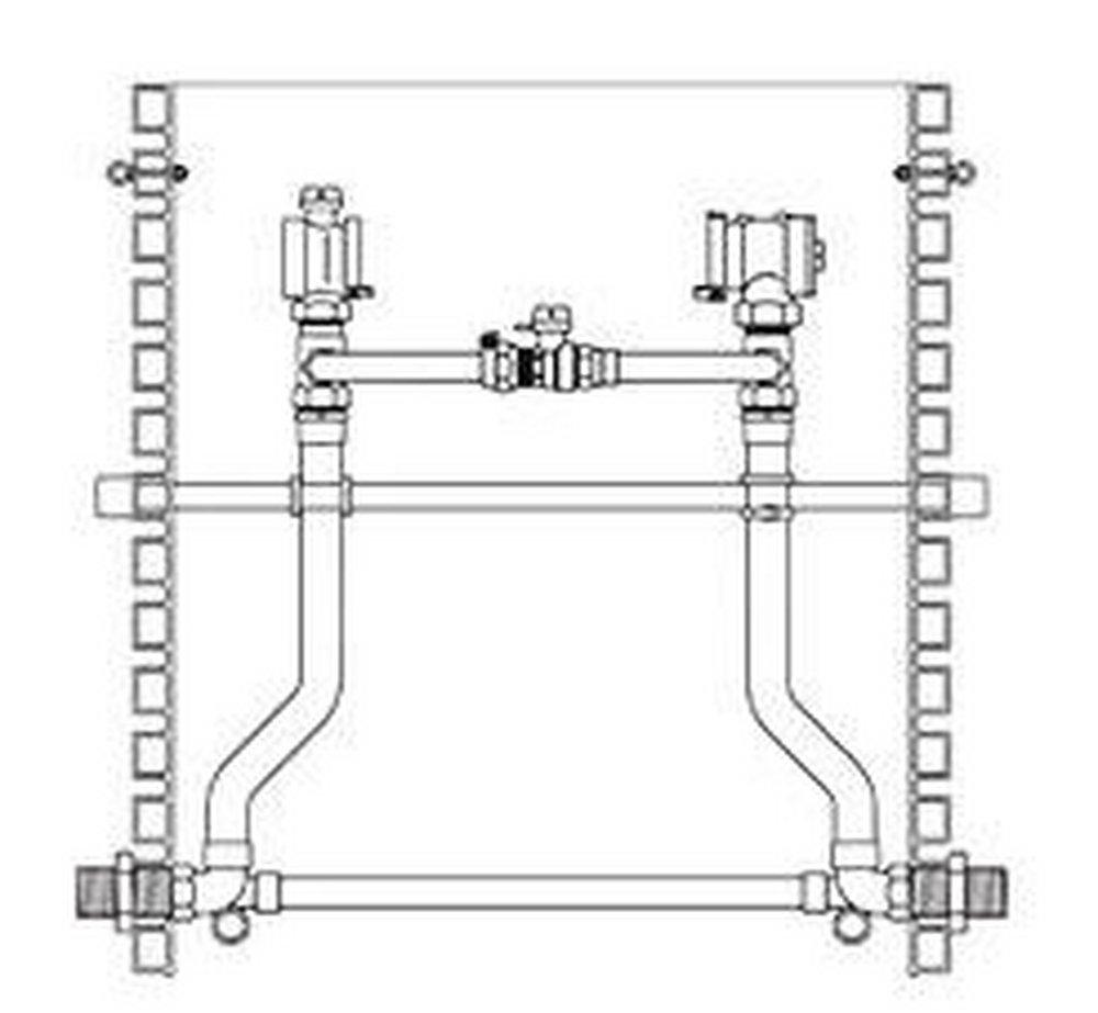 Ford Meter Box Meter Brass Straight Pit with Bypass 
