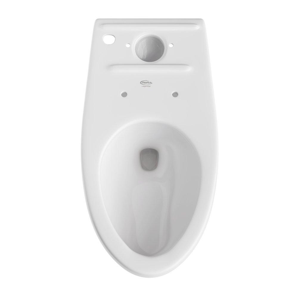PROFLO® White Wall Mount Elongated Toilet Bowl 