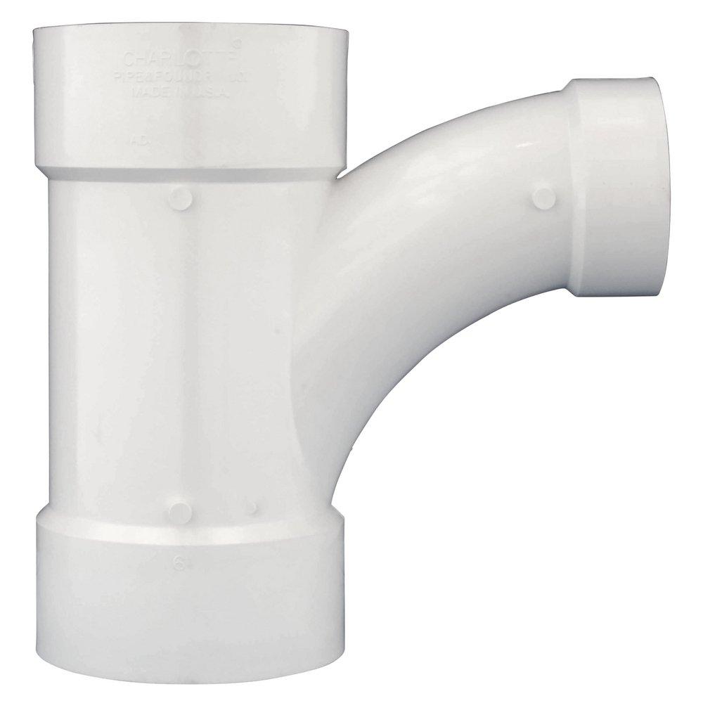 White PVC DWV 2-Piece Combination Wye (Fabricated) 