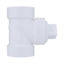 White PVC DWV Cleanout Tee with Plug (Fabricated) 