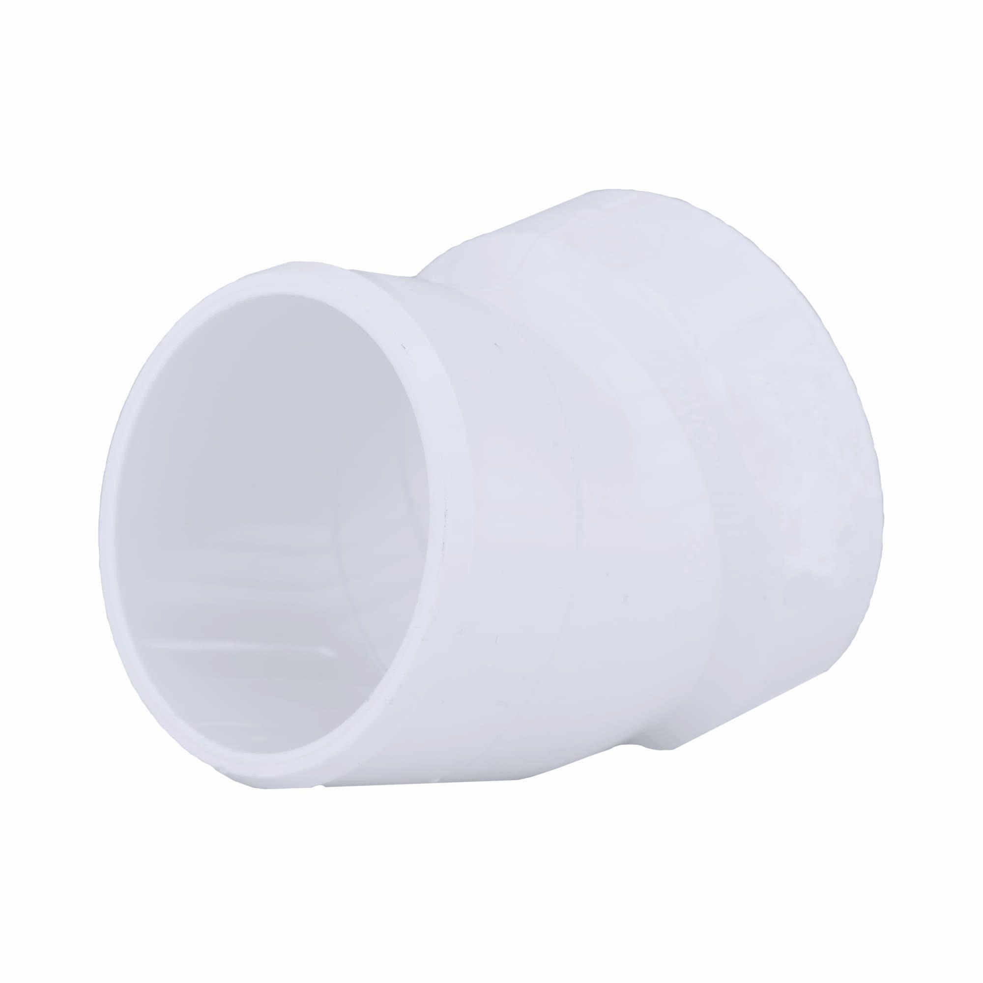 White Spigot x Hub 22-1/2 Degree PVC DWV Street Elbow 