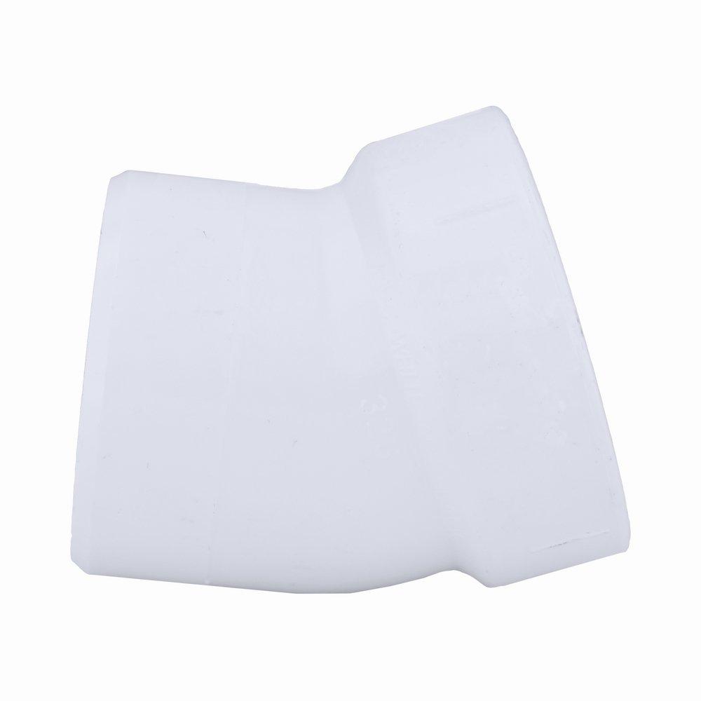White PVC DWV 22-1/2° Street Elbow 