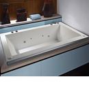 White 66 x 36 in. Soaker Drop-In Bathtub with Center Drain 