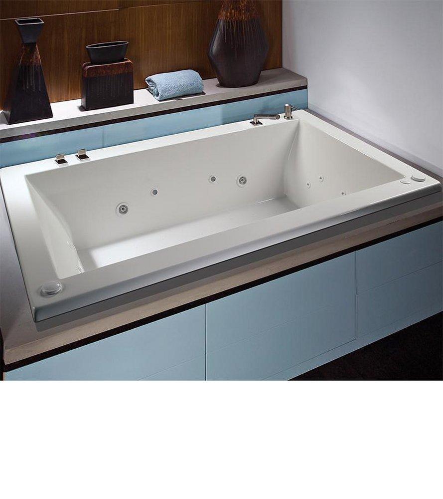 MTI Whirlpools&reg; White 66 x 36 in. Air Bath Drop-In Bathtub with Center Drain 