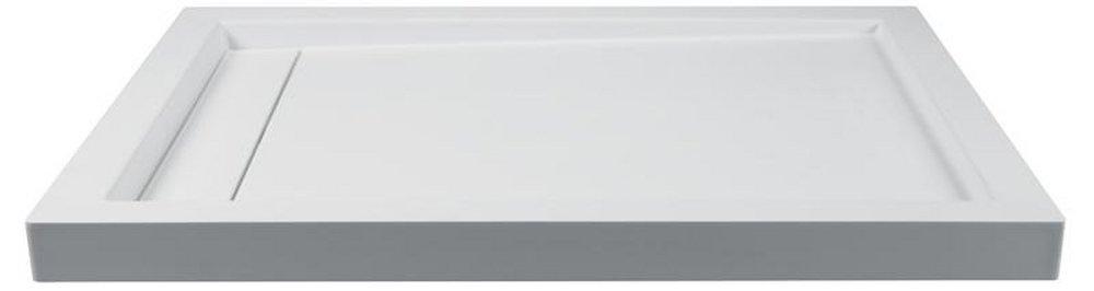 MTI Whirlpools&reg; White Matte 48 x 32 in. SculptureStone&reg; Solid Surface Shower Base with Right Drain 