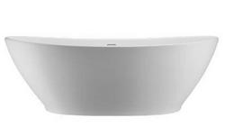 72-7/8 x 37 in. Freestanding Bathtub in Matte White with Center Drain
