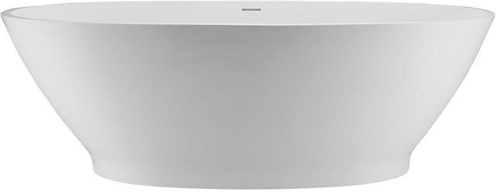 MTI Whirlpools&reg; White Matte 63 x 32 in. Engineered Solid Stone Freestanding Bathtub with Center Drain 