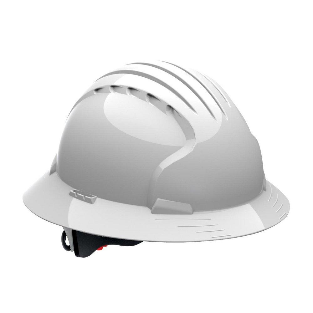 Evolution&reg; Deluxe 6161 White Full Brim Hard Hat 
