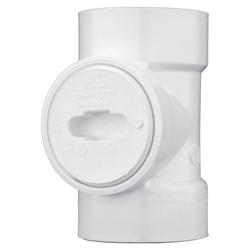 3 in. PVC DWV Test Tee with Flush Plug