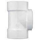 White PVC DWV Test Tee with Flush Plug 