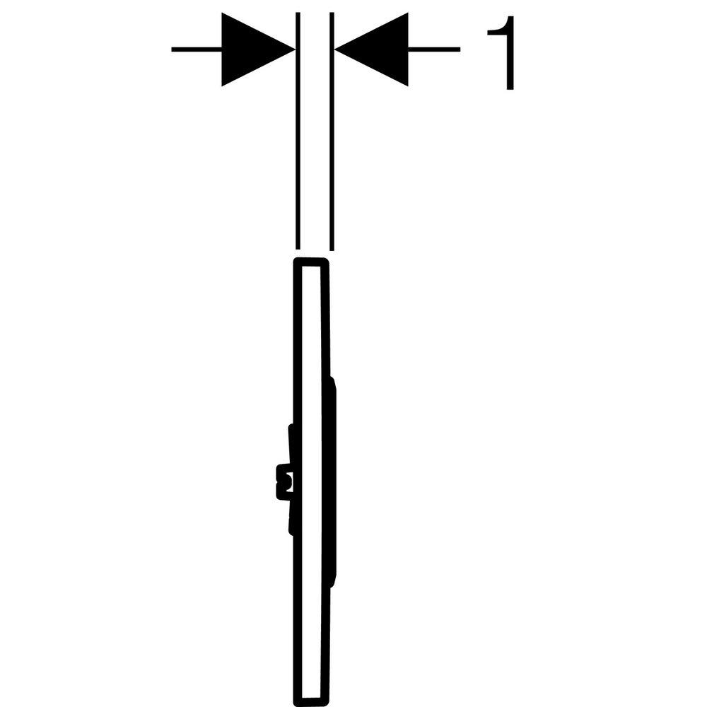 Geberit Brushed Stainless Steel/Polished Stainless Steel Flush Plate 