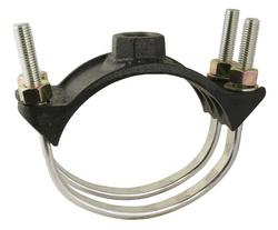 4 x 2 in. IP Ductile Iron Black Double Strap Saddle