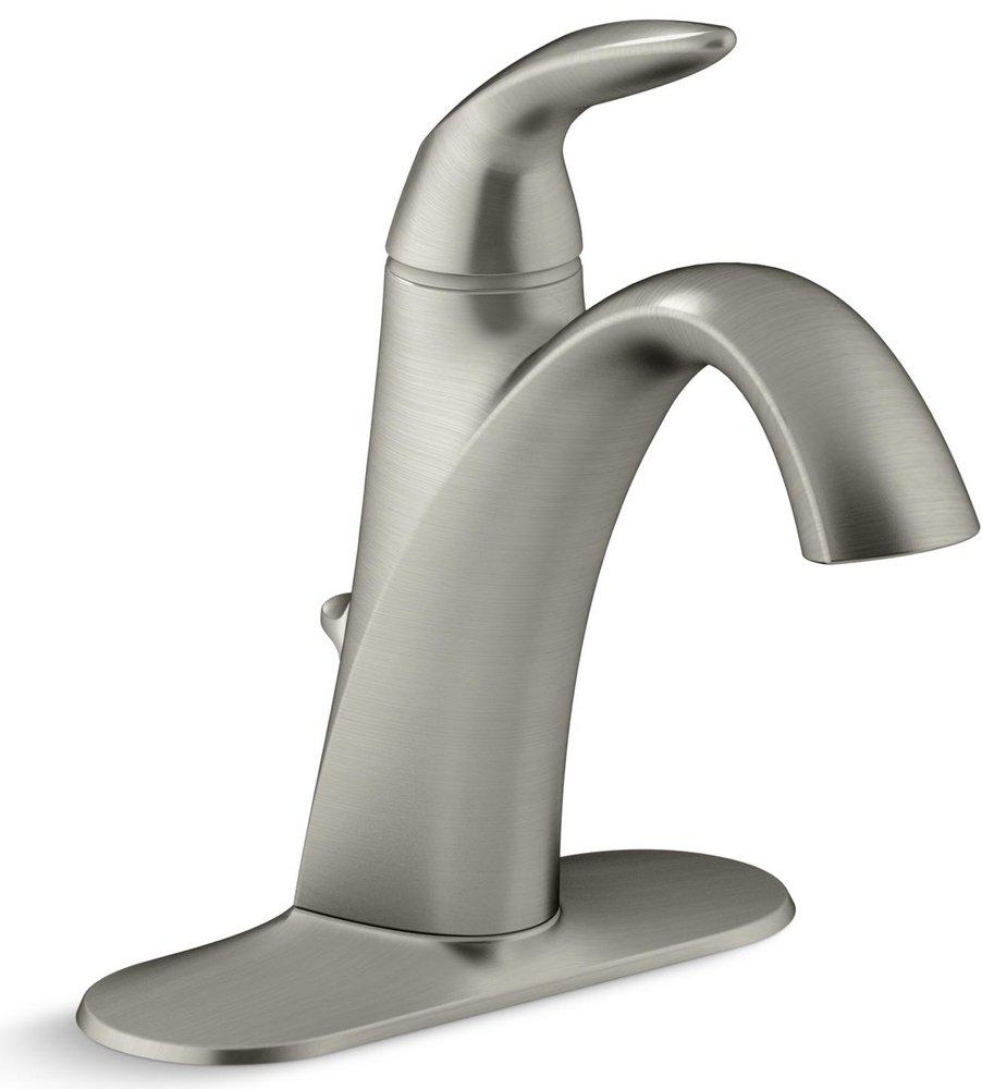 KOHLER Brushed Nickel Single Handle Monoblock Bathroom Sink Faucet 