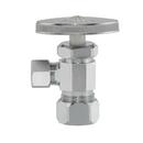 EZ-FLO Chrome Plated OD Compression Oval Handle Angle Supply Stop Valve in Chrome Plated 