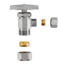 EZ-FLO Chrome Plated OD Compression Oval Handle Angle Supply Stop Valve in Chrome Plated 