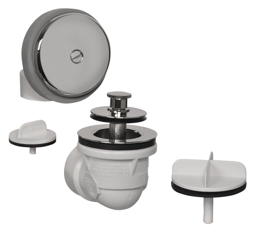 AB & A&trade; Polished Nickel Plastic Push-Pull Drain 