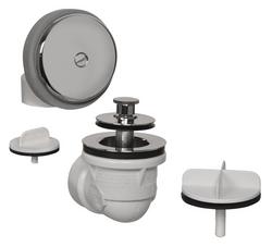 Plastic Push-Pull Drain in Polished Nickel