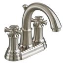 High Arc Centerset Bathroom Sink Faucet with Double Cross Handle in Satin Nickel - PVD