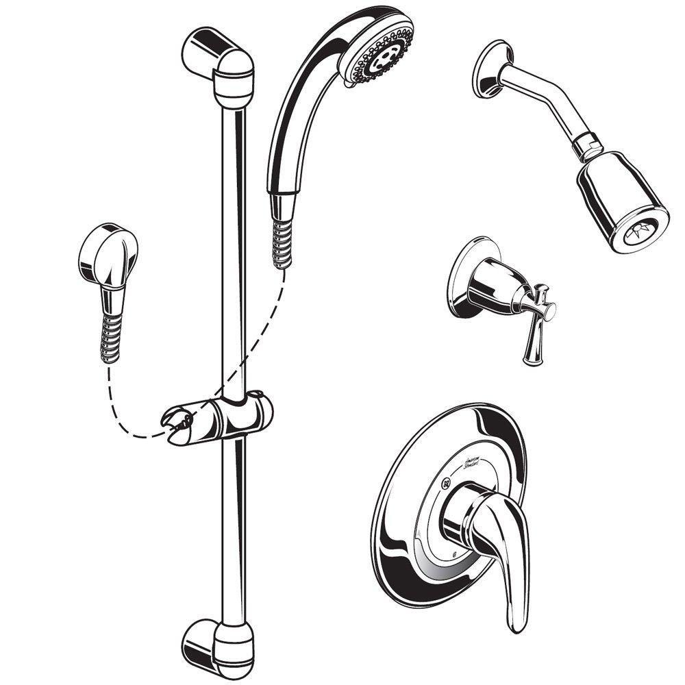 American Standard Polished Chrome Multi Function Shower System 